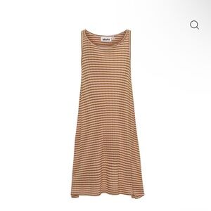 Molo Brown A-Line Dress rose almond stripe Cissy dress